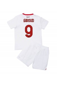 Fotbalové Dres AC Milan Olivier Giroud #9 Dětské Venkovní Oblečení 2022-23 Krátký Rukáv (+ trenýrky)